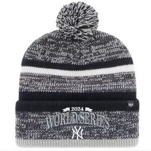NEW '47 Brand 2024 World Series Bound Adult New York Yankees Knit Beanie W/Pom